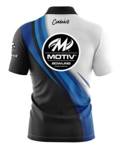 Alternative view of Motiv Blue Flutter Fast Track CoolWick Bowling Jersey