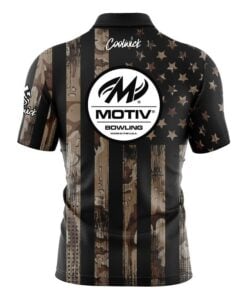 Alternative view of Motiv Desert Camo Flag Fast Track CoolWick Bowling Jersey