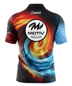 Alternative view of Motiv Fire and Ice Vortex Fast Track CoolWick Bowling Jersey