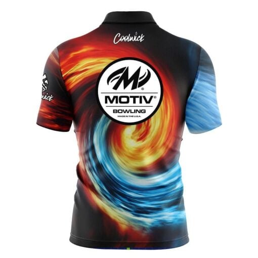 Motiv Fire and Ice Vortex Fast Track CoolWick Bowling Jersey - Image 2
