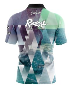 Alternative view of Radical Geometric Ocean Fast Track CoolWick Bowling Jersey