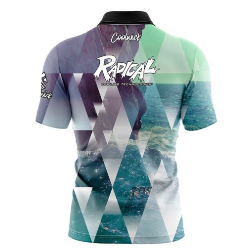 Radical Geometric Ocean Fast Track CoolWick Bowling Jersey - Image 2