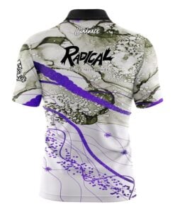 Alternative view of Radical Purple Granite Fast Track CoolWick Bowling Jersey