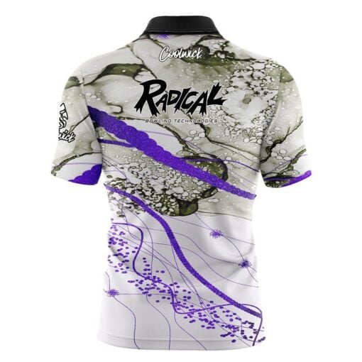 Radical Purple Granite Fast Track CoolWick Bowling Jersey - Image 2