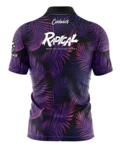 Alternative view of Radical Purple Jungle Fast Track CoolWick Bowling Jersey