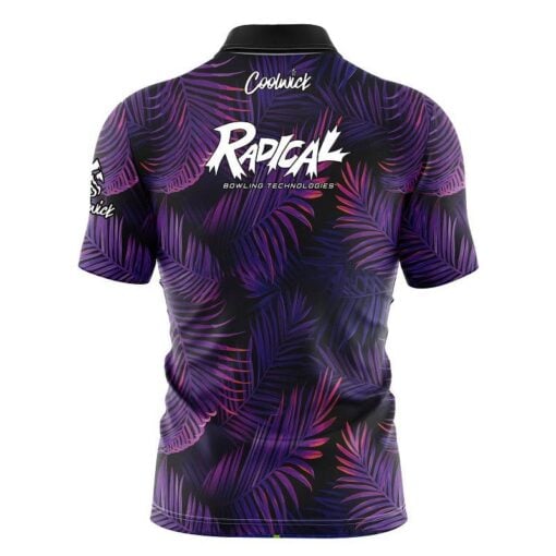 Radical Purple Jungle Fast Track CoolWick Bowling Jersey - Image 2