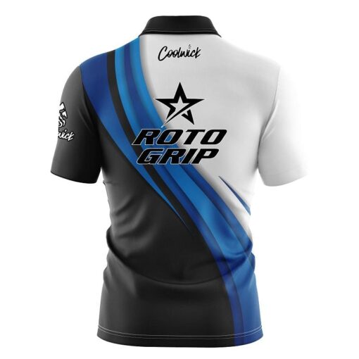 Roto Grip Blue Flutter Fast Track CoolWick Bowling Jersey - Image 3