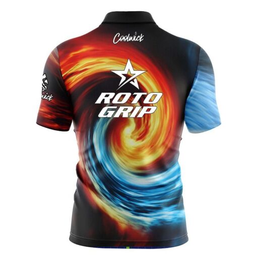 Roto Grip Fire and Ice Vortex Fast Track CoolWick Bowling Jersey - Image 2
