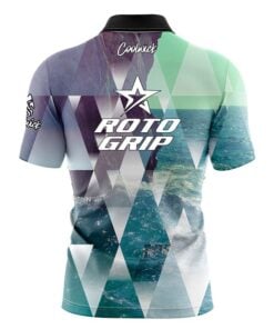 Alternative view of Roto Grip Geometric Ocean Fast Track CoolWick Bowling Jersey