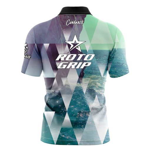 Roto Grip Geometric Ocean Fast Track CoolWick Bowling Jersey - Image 2