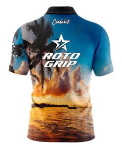 Alternative view of Roto Grip Sunset Palm Trees Fast Track CoolWick Bowling Jersey