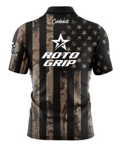 Alternative view of Roto Grip Desert Camo Flag Fast Track CoolWick Bowling Jersey