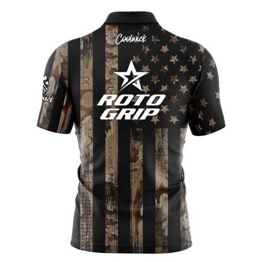 Roto Grip Desert Camo Flag Fast Track CoolWick Bowling Jersey - Image 2