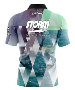 Alternative view of Storm Geometric Ocean Fast Track CoolWick Bowling Jersey