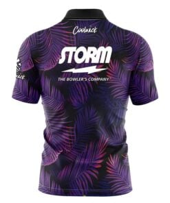 Alternative view of Storm Purple Jungle Fast Track CoolWick Bowling Jersey