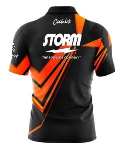 Alternative view of Storm Steaming Dynamic Orange Fast Track CoolWick Bowling Jersey