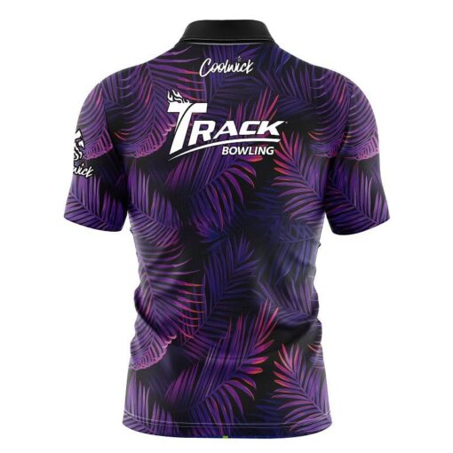 Track Purple Jungle Fast Track CoolWick Bowling Jersey - Image 2