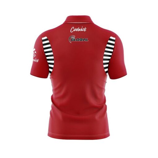 900 Global Vintage Collection Red S20R Coolwick Bowling Jersey - Image 2
