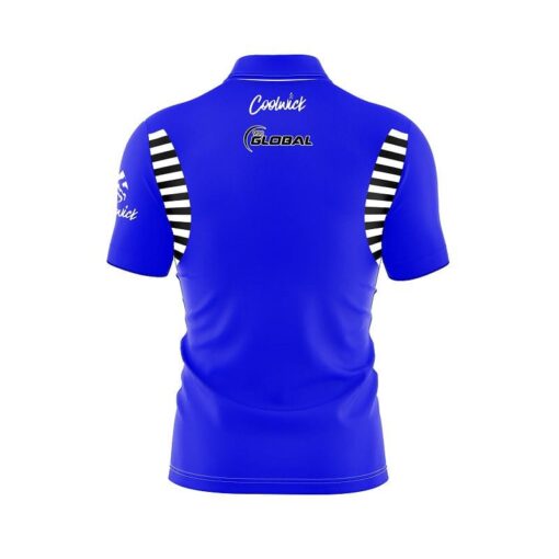 900 Global Vintage Collection Blue S20BL Coolwick Bowling Jersey - Image 2