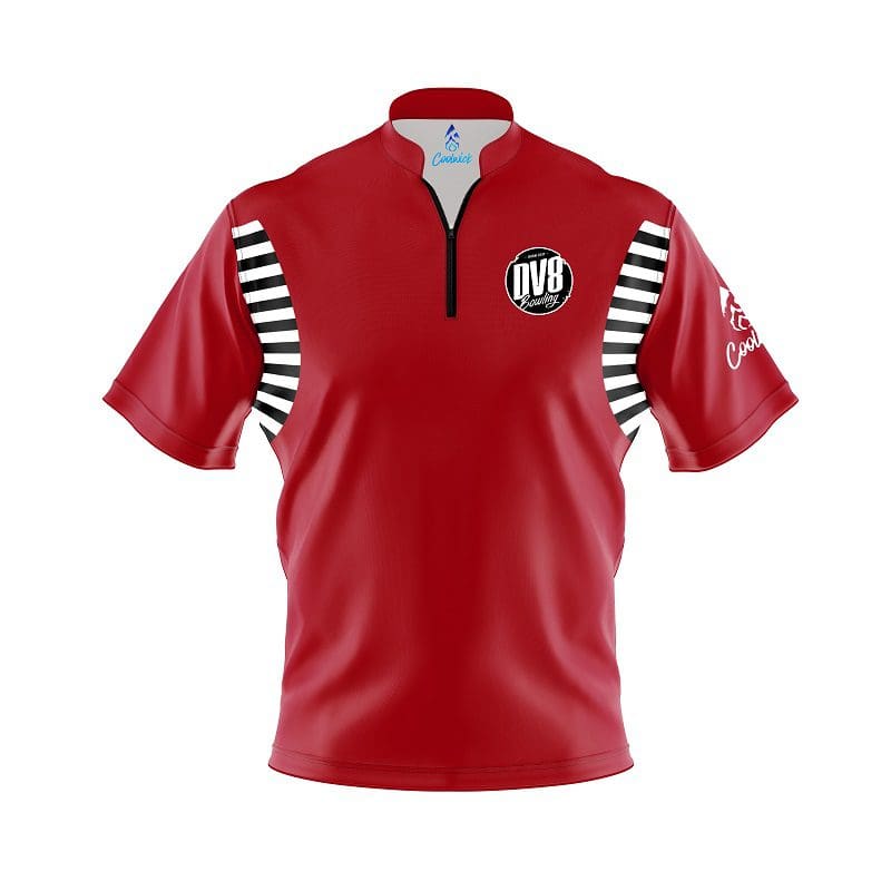 DV8 Vintage Collection Red S20R Coolwick Bowling Jersey