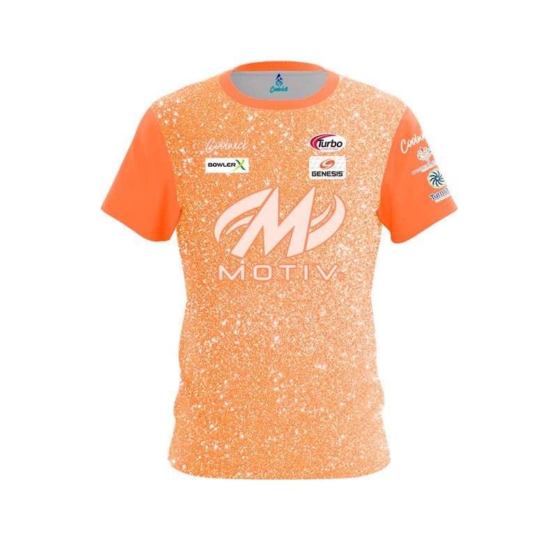 Motiv Kayla Crawford Orange Glitter CoolWick Bowling Jersey