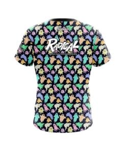 Alternative view of Radical Colorful Ghosts CoolWick Bowling Jersey
