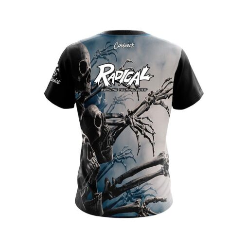 Radical Halloween Bones CoolWick Bowling Jersey - Image 2