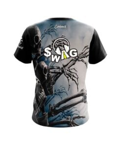 Alternative view of SWAG Halloween Bones CoolWick Bowling Jersey