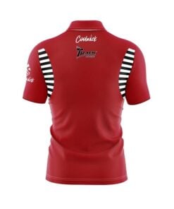 Alternative view of Track Vintage Collection Red S20R Coolwick Bowling Jersey