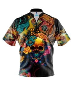 12Bagger Floral Skullscape Fast Track CoolWick Bowling Jersey