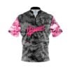 12Bagger Grey Pink Digital Camo Fast Track CoolWick Bowling Jersey