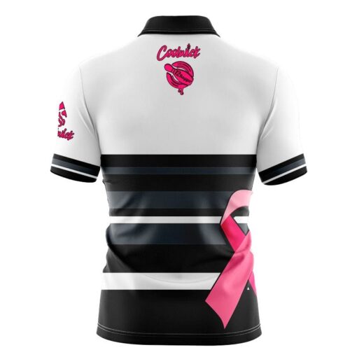 12Bagger Pink Ribbon Fast Track CoolWick Bowling Jersey - Image 2