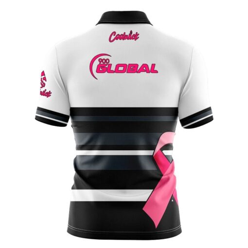 900 Global Pink Ribbon Fast Track CoolWick Bowling Jersey - Image 2