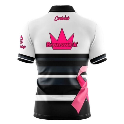 Brunswick Pink Ribbon Fast Track CoolWick Bowling Jersey - Image 2