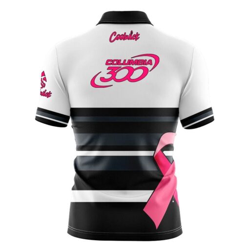 Columbia 300 Pink Ribbon Fast Track CoolWick Bowling Jersey - Image 2