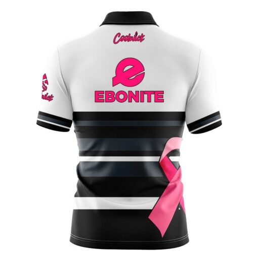 Ebonite Pink Ribbon Fast Track CoolWick Bowling Jersey - Image 2