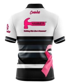 Alternative view of Hammer Pink Ribbon Fast Track CoolWick Bowling Jersey
