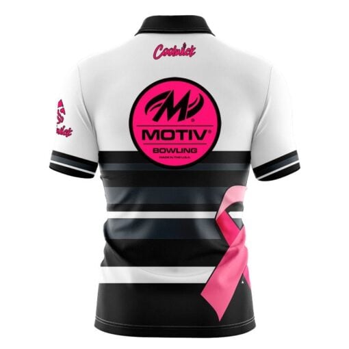 Motiv Pink Ribbon Fast Track CoolWick Bowling Jersey - Image 2