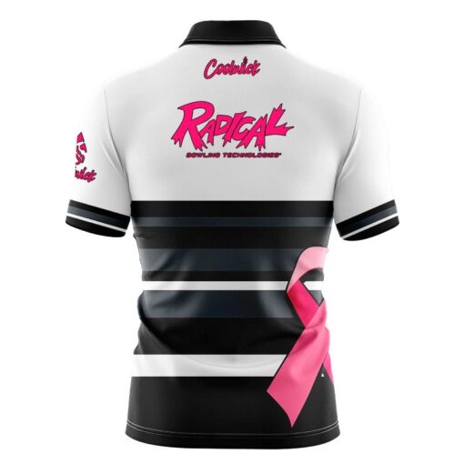 Radical Pink Ribbon Fast Track CoolWick Bowling Jersey - Image 2