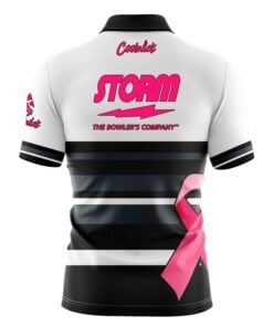 Alternative view of Storm Pink Ribbon Fast Track CoolWick Bowling Jersey