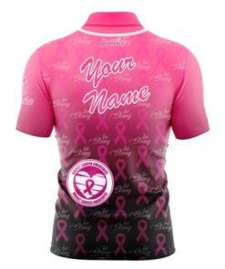Alternative view of Track Breast Cancer Baseball Fast Track CoolWick Bowling Jersey