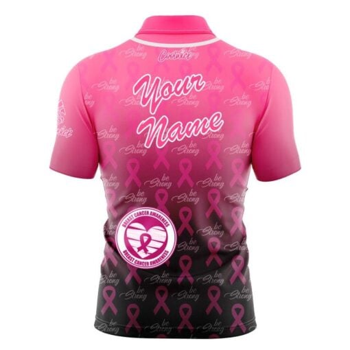 Track Breast Cancer Baseball Fast Track CoolWick Bowling Jersey - Image 2