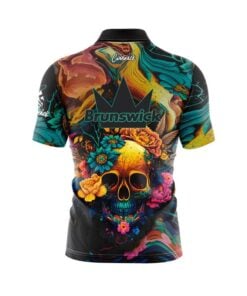 Alternative view of Brunswick Floral Skullscape Fast Track CoolWick Bowling Jersey