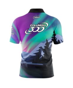 Alternative view of Columbia 300 Aurora Borealis Fast Track CoolWick Bowling Jersey