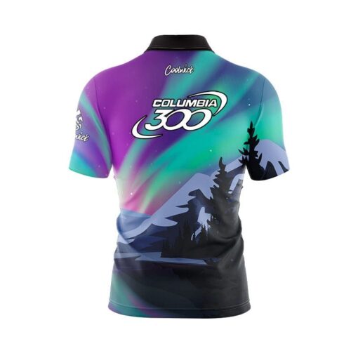 Columbia 300 Aurora Borealis Fast Track CoolWick Bowling Jersey - Image 2