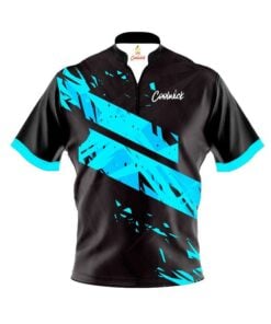 CoolWick Elite Black Aqua Dual Sash Zip Jersey
