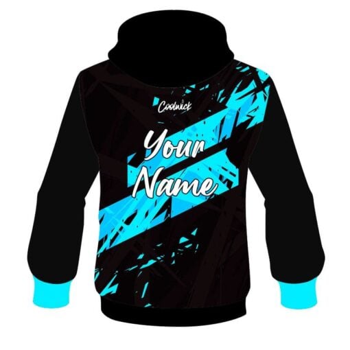 CoolWick Elite Black Aqua Dual Hoodie - Image 2
