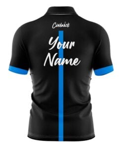 Alternative view of CoolWick Elite Black Blue Tour Sash Zip Jersey