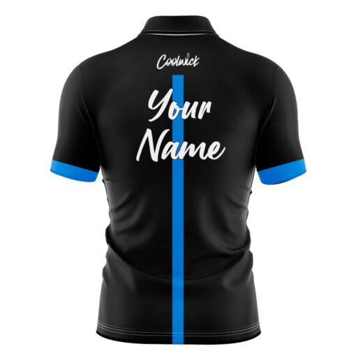 CoolWick Elite Black Blue Tour Sash Zip Jersey - Image 2