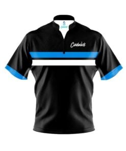 CoolWick Elite Black Blue Tour Sash Zip Jersey